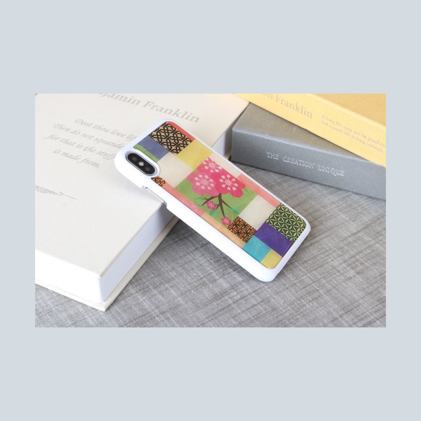 Ikins SmartPhone case iPhone XS/S cherry blossom white