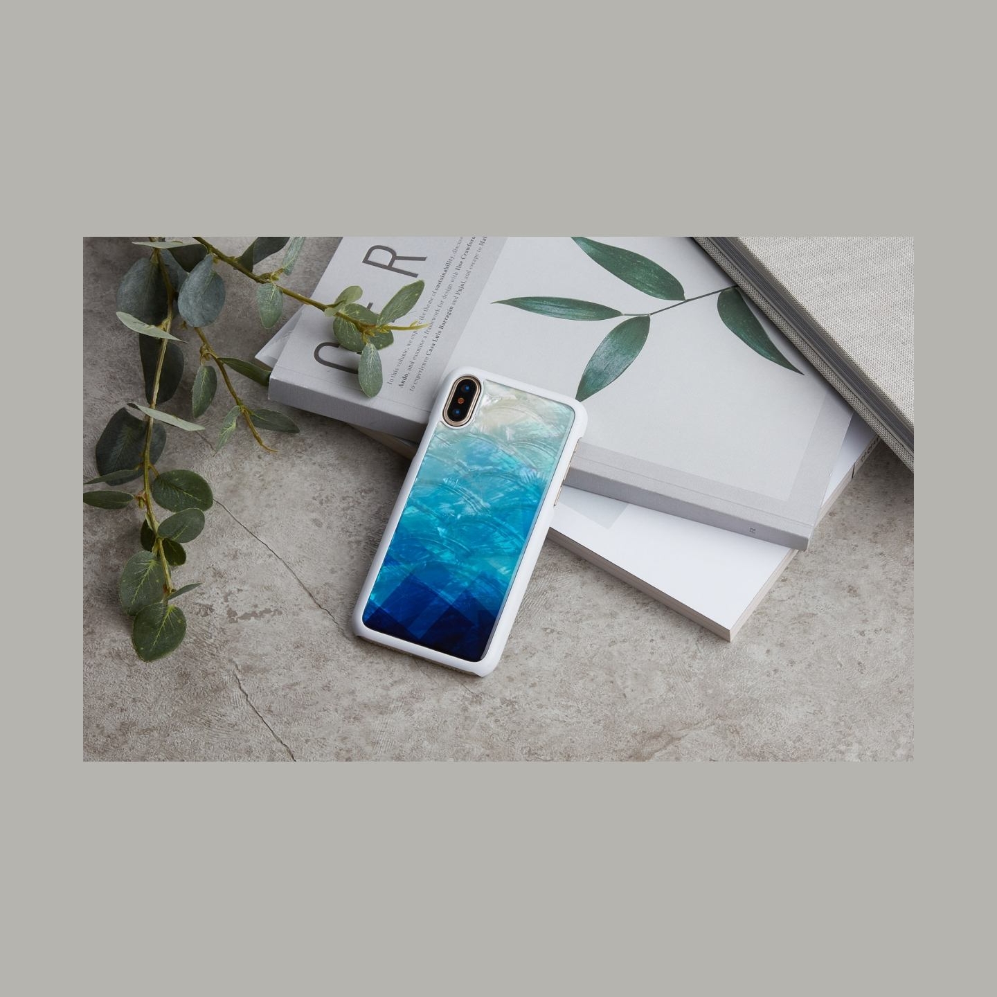 Ikins SmartPhone case iPhone XS/S blue lake white