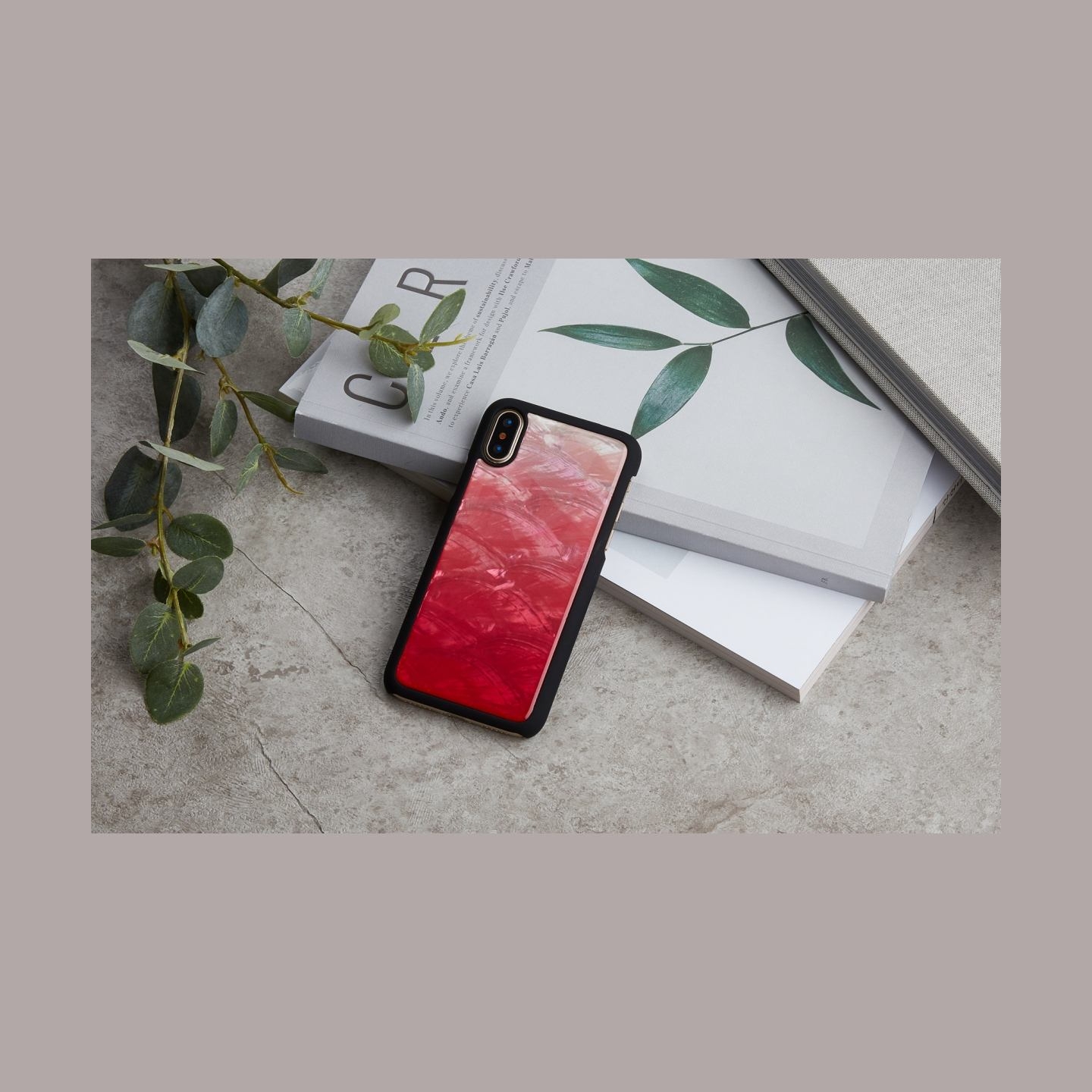 Ikins SmartPhone case iPhone XS/S pink lake black