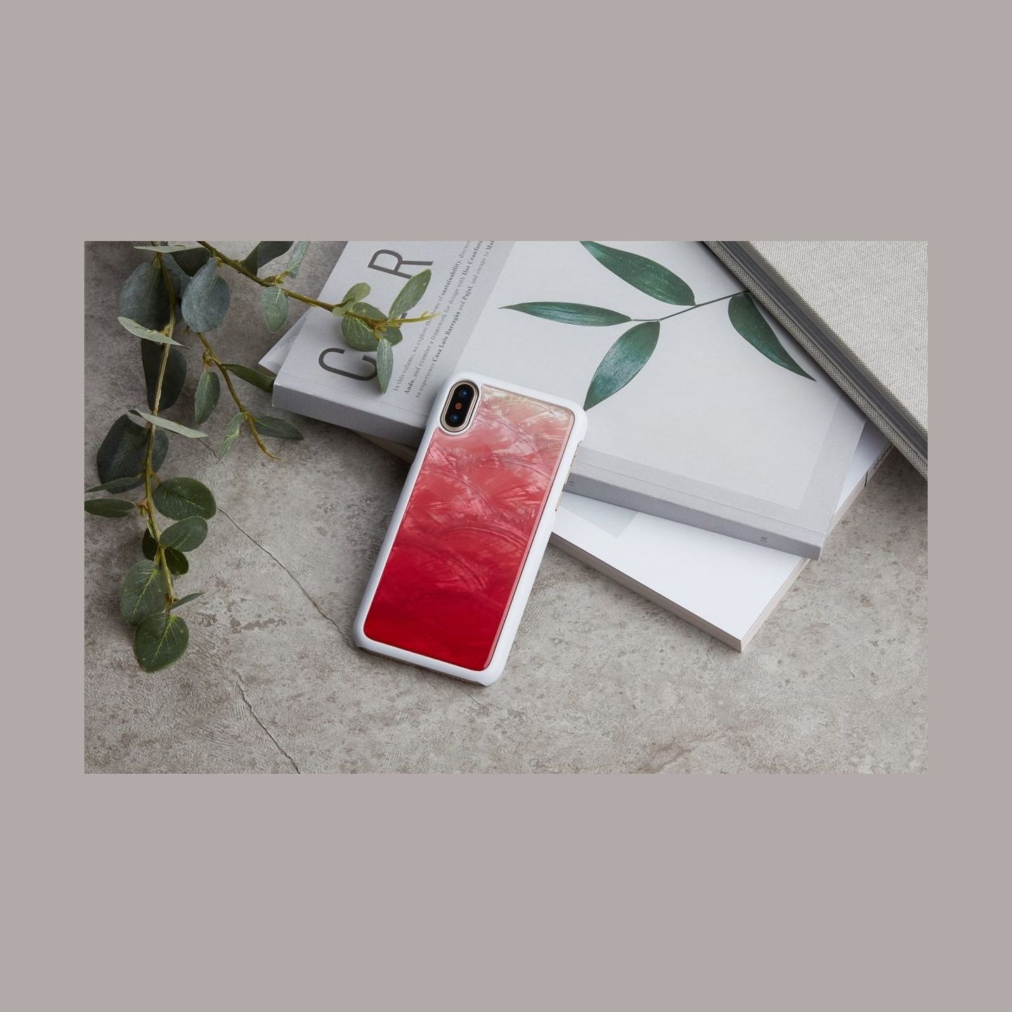 Ikins SmartPhone case iPhone XS/S pink lake white