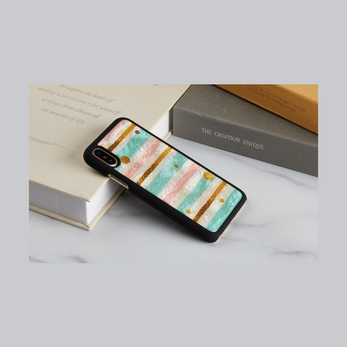Ikins SmartPhone case iPhone XS/S pop mint black