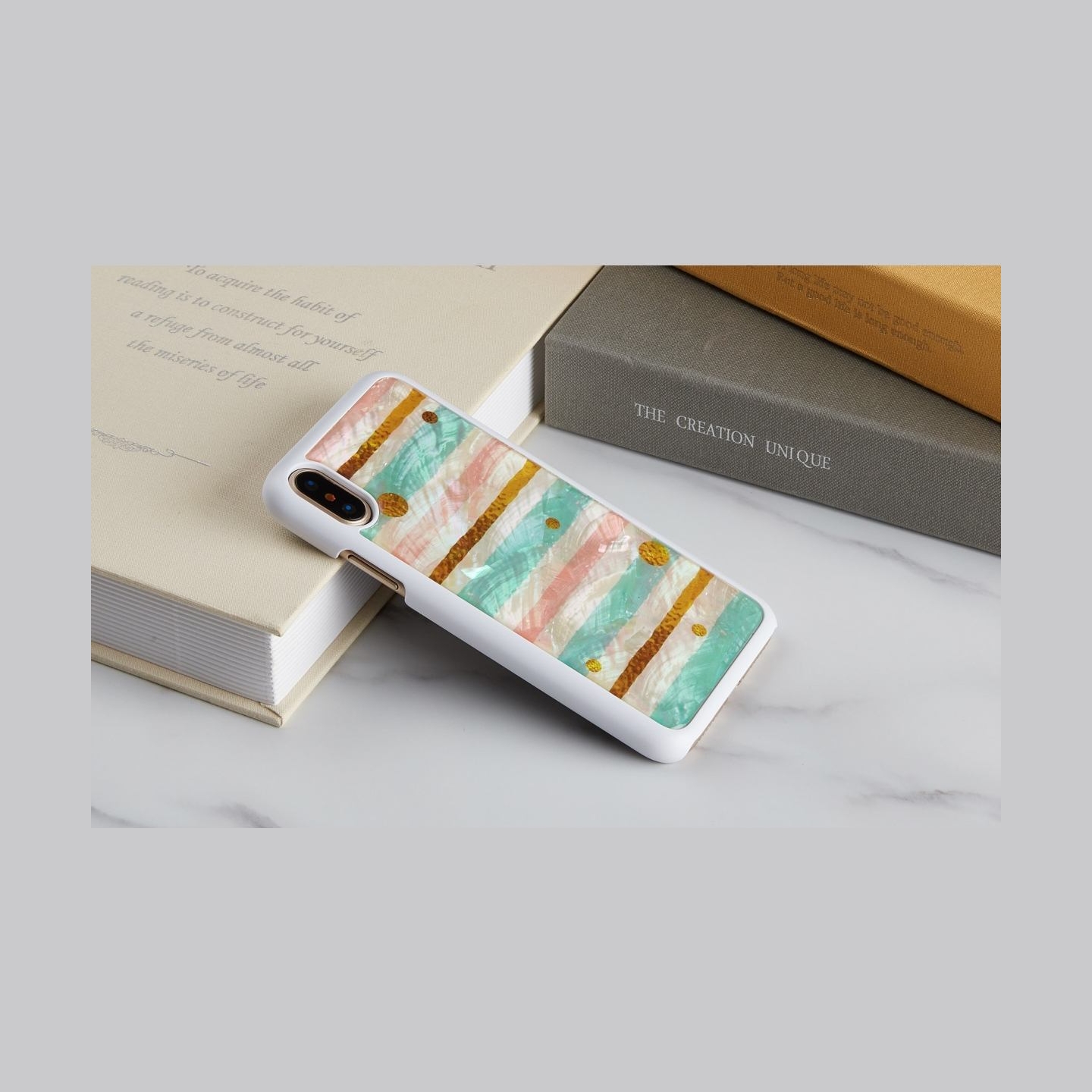 Ikins SmartPhone case iPhone XS/S pop mint white