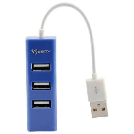 Sbox H-204 USB 4 Ports USB HUB Blueberry Blue