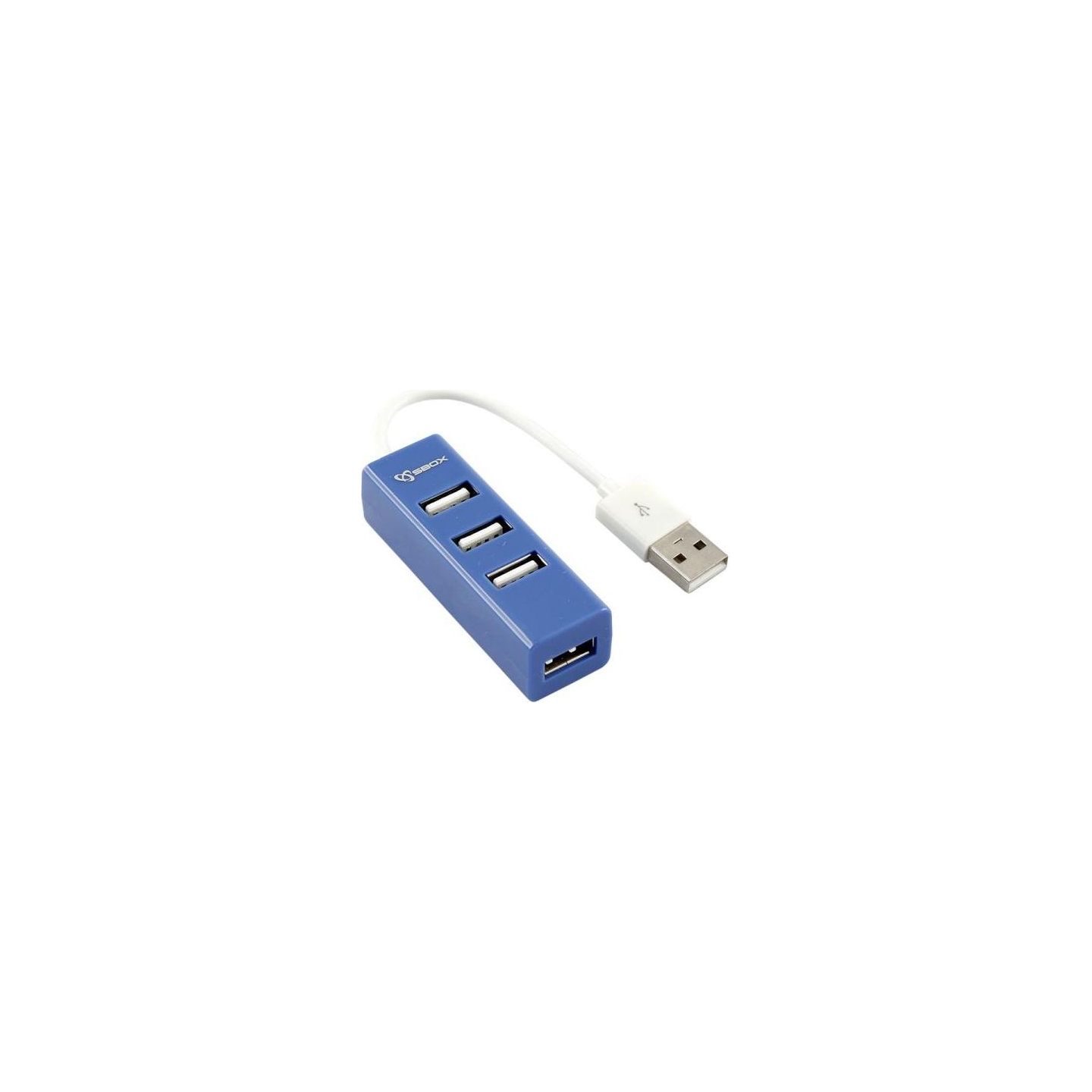 Sbox H-204 USB 4 Ports USB HUB Blueberry Blue