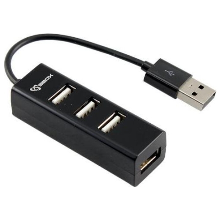 Sbox H-204 USB 4 Ports HUB Black