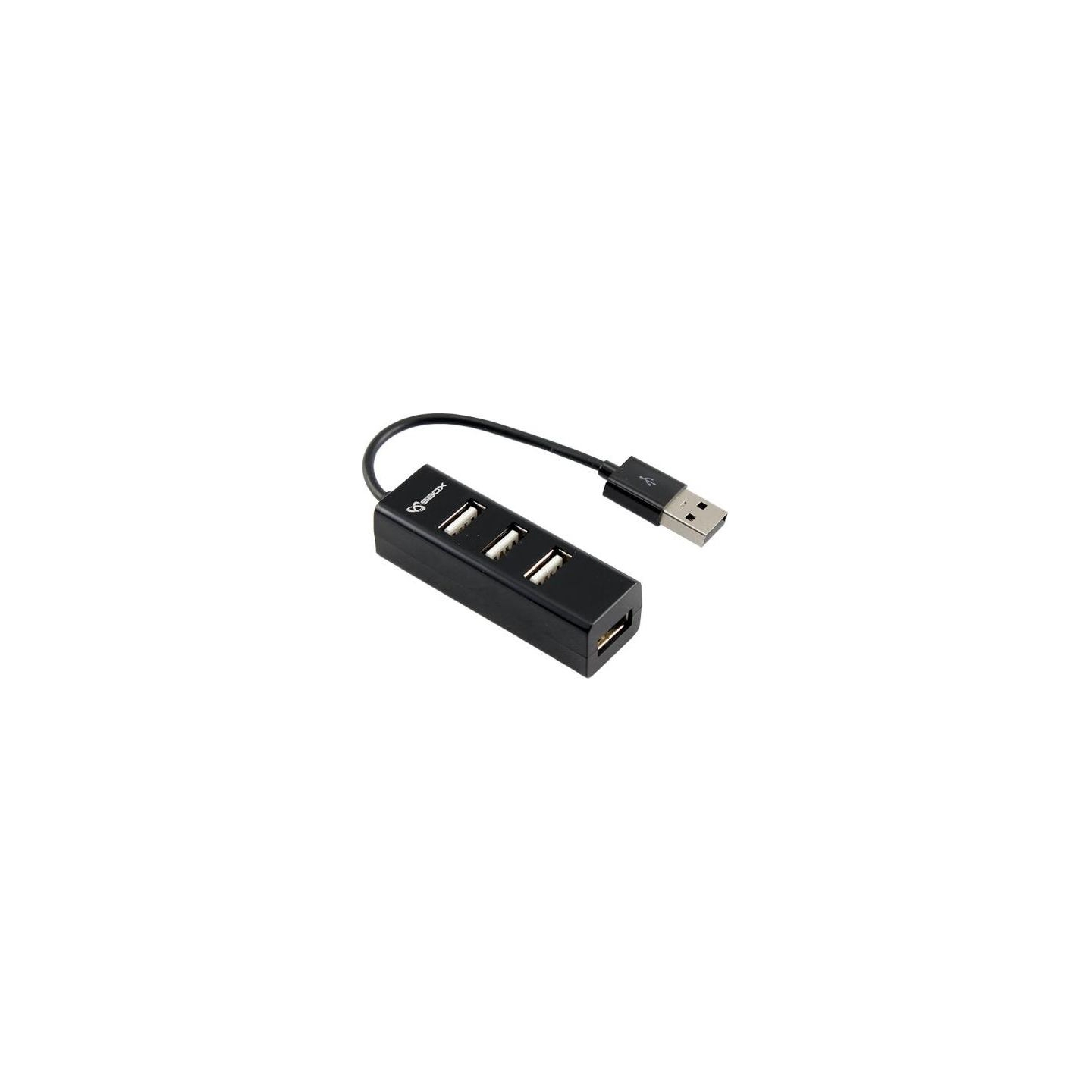 Sbox H-204 USB 4 Ports HUB Black