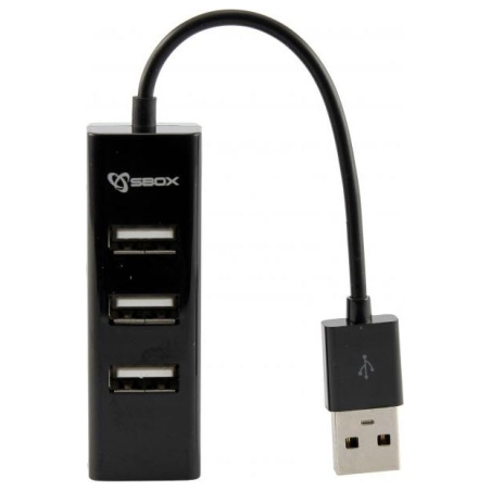 Sbox H-204 USB 4 Ports HUB Black