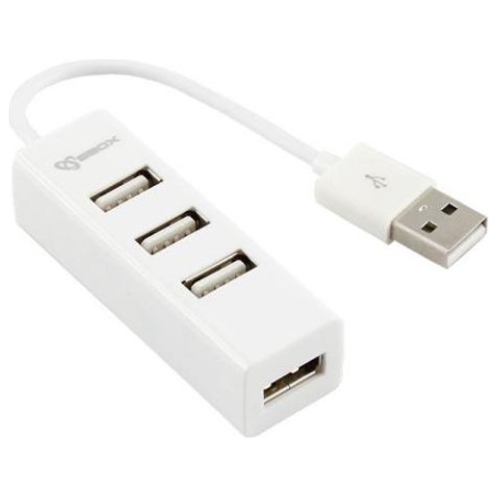 Sbox H-204W USB 4 Ports HUB Coconut White