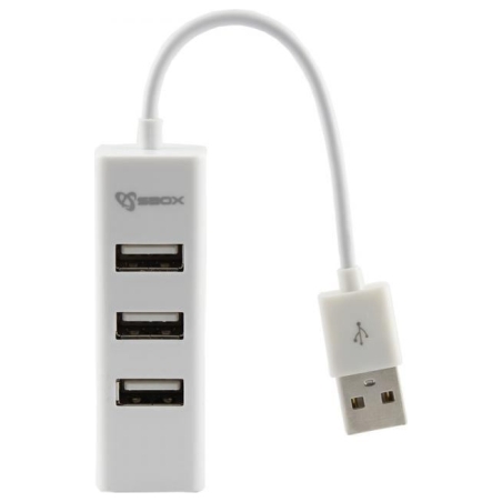 Sbox H-204W USB 4 Ports HUB Coconut White