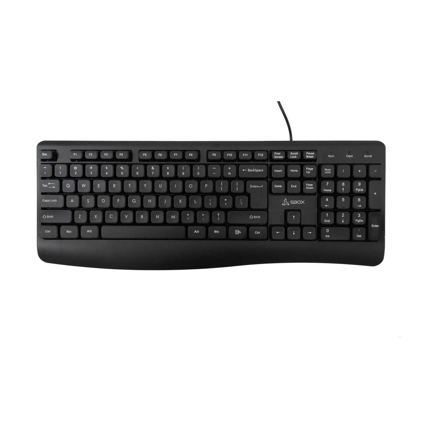 Sbox K-103 Keyboard US Black