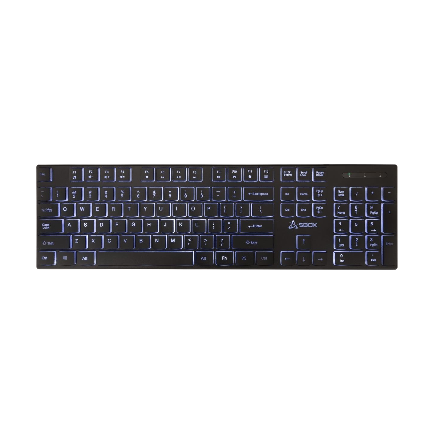 Sbox K-22 Keyboard US Black