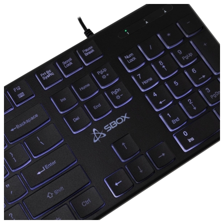 Sbox K-22 Keyboard US Black