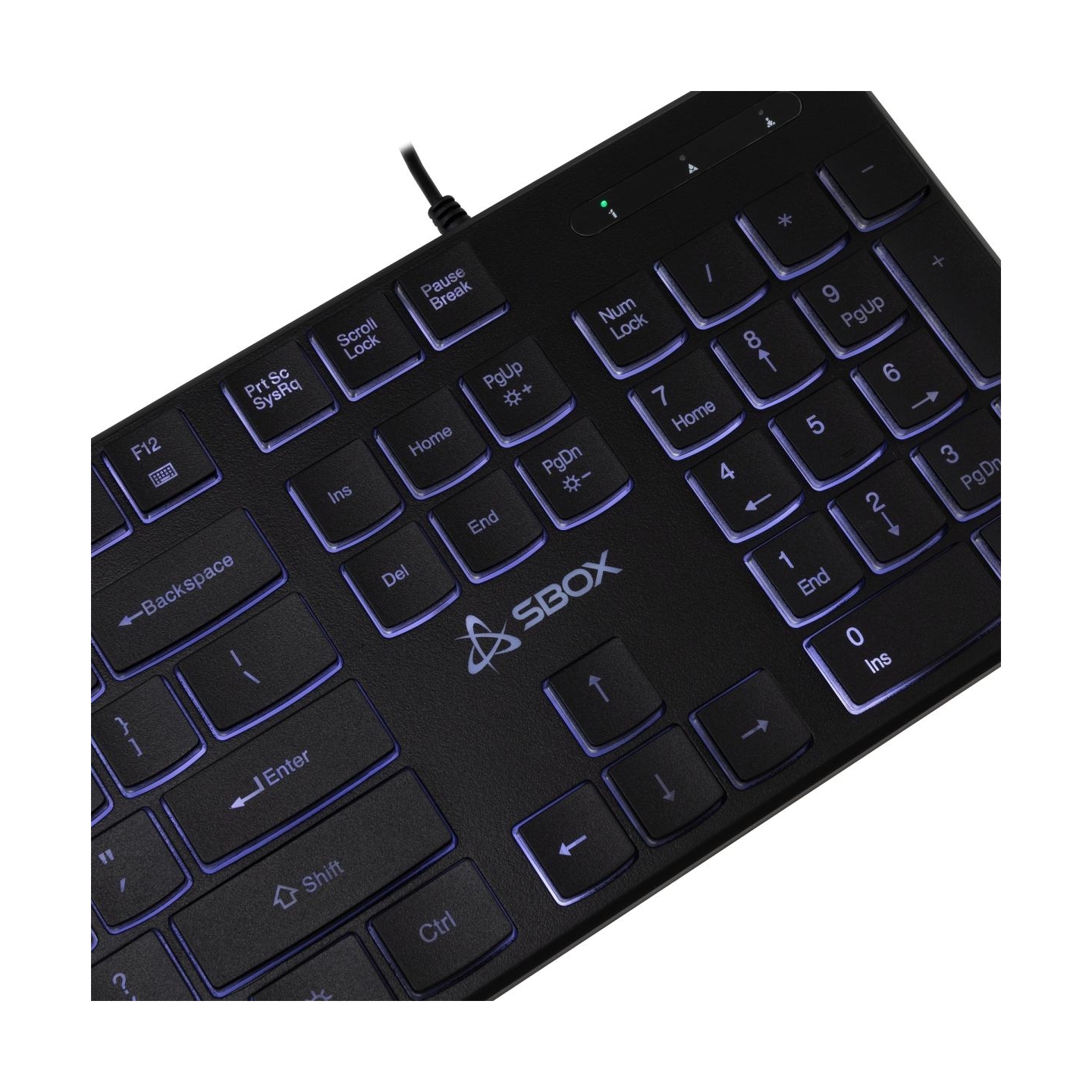 Sbox K-22 Keyboard US Black
