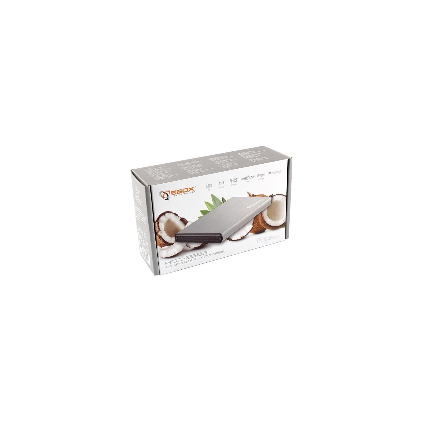 Sbox HDC-2562S 2.5 External HDD Case Silver