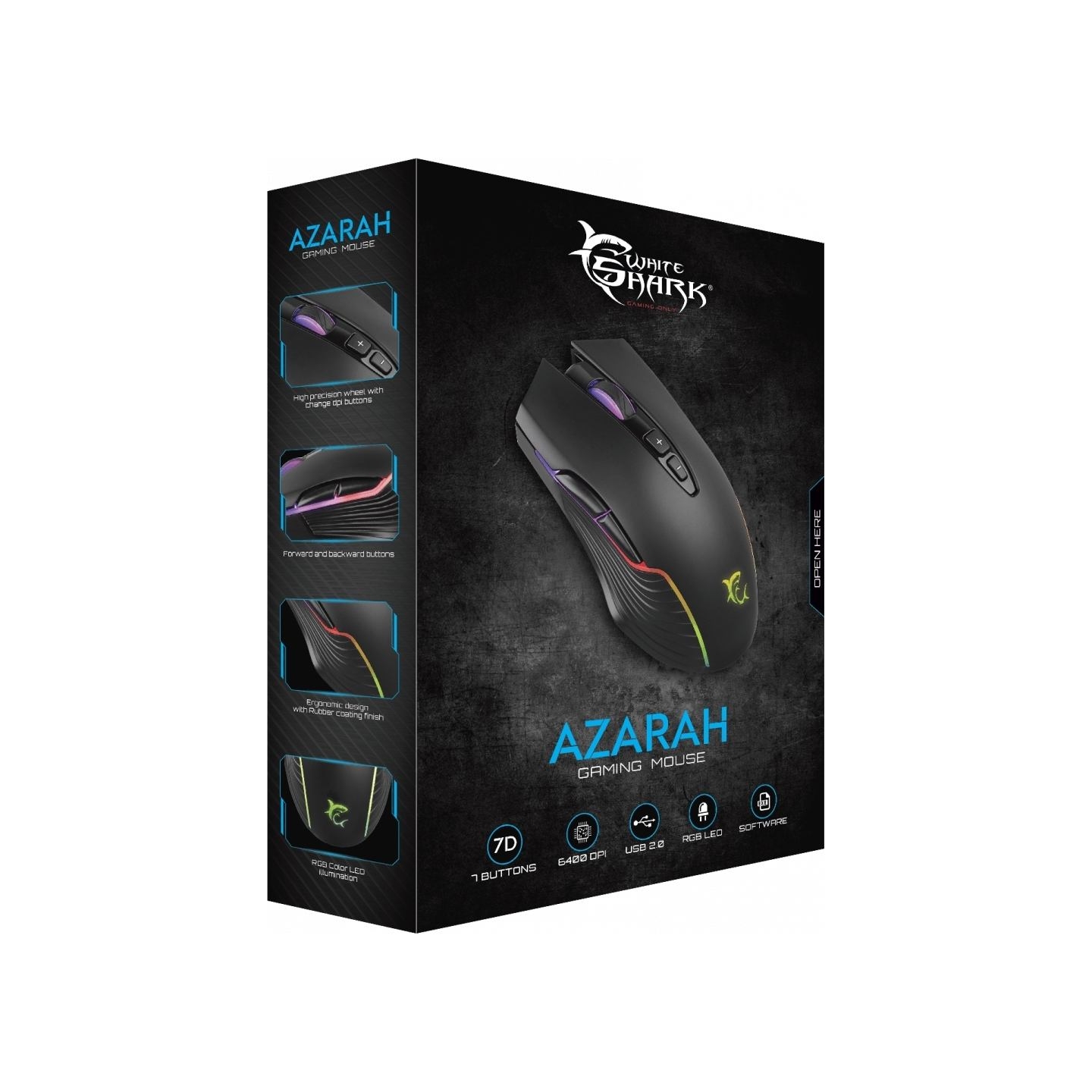 White Shark GM-5003 Gaming Mouse Azarah  Black