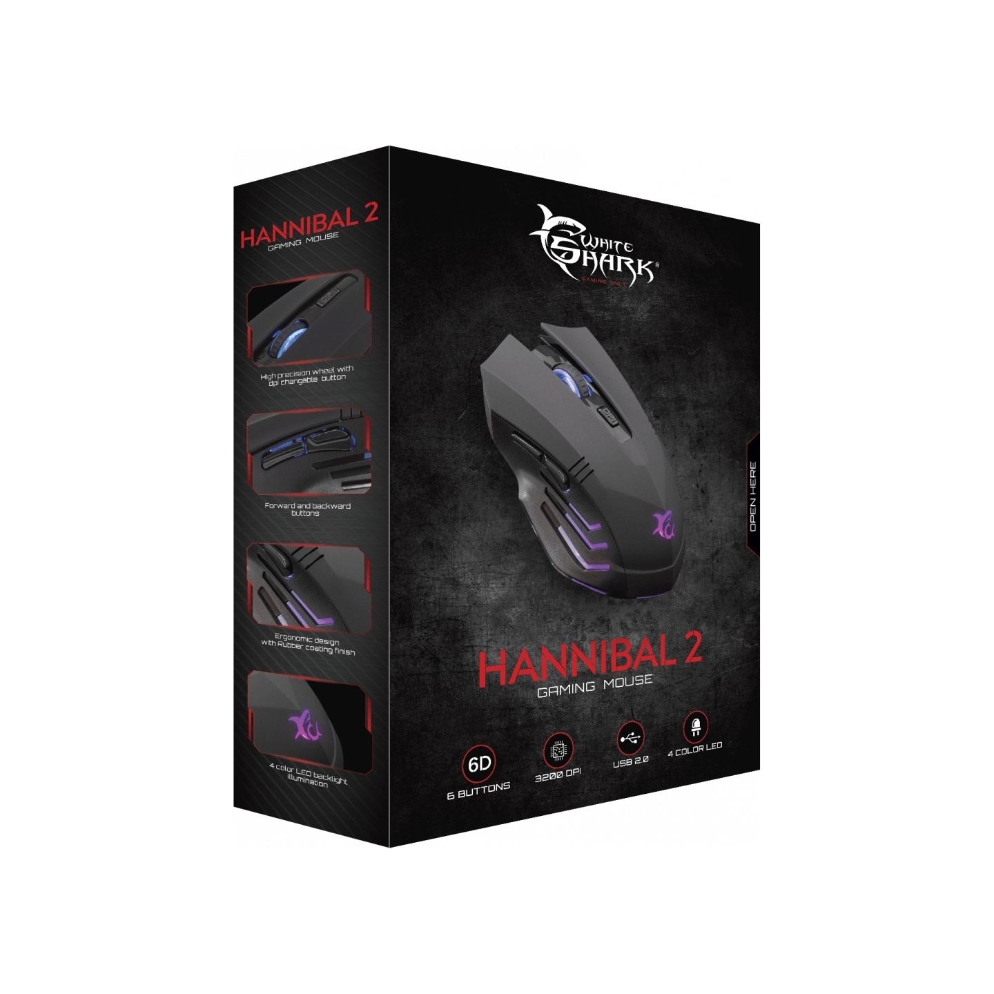 White Shark GM-5006B Gaming Mouse Hannibal-2 Black