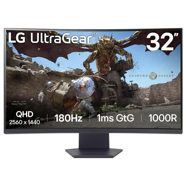 LG LCD Monitor|LG|32GS60QC-B|32"|Gaming/Curved|Panel VA|2560x1440|16:9|180 Hz|Matte|1 ms|Tilt|32GS60QC-B