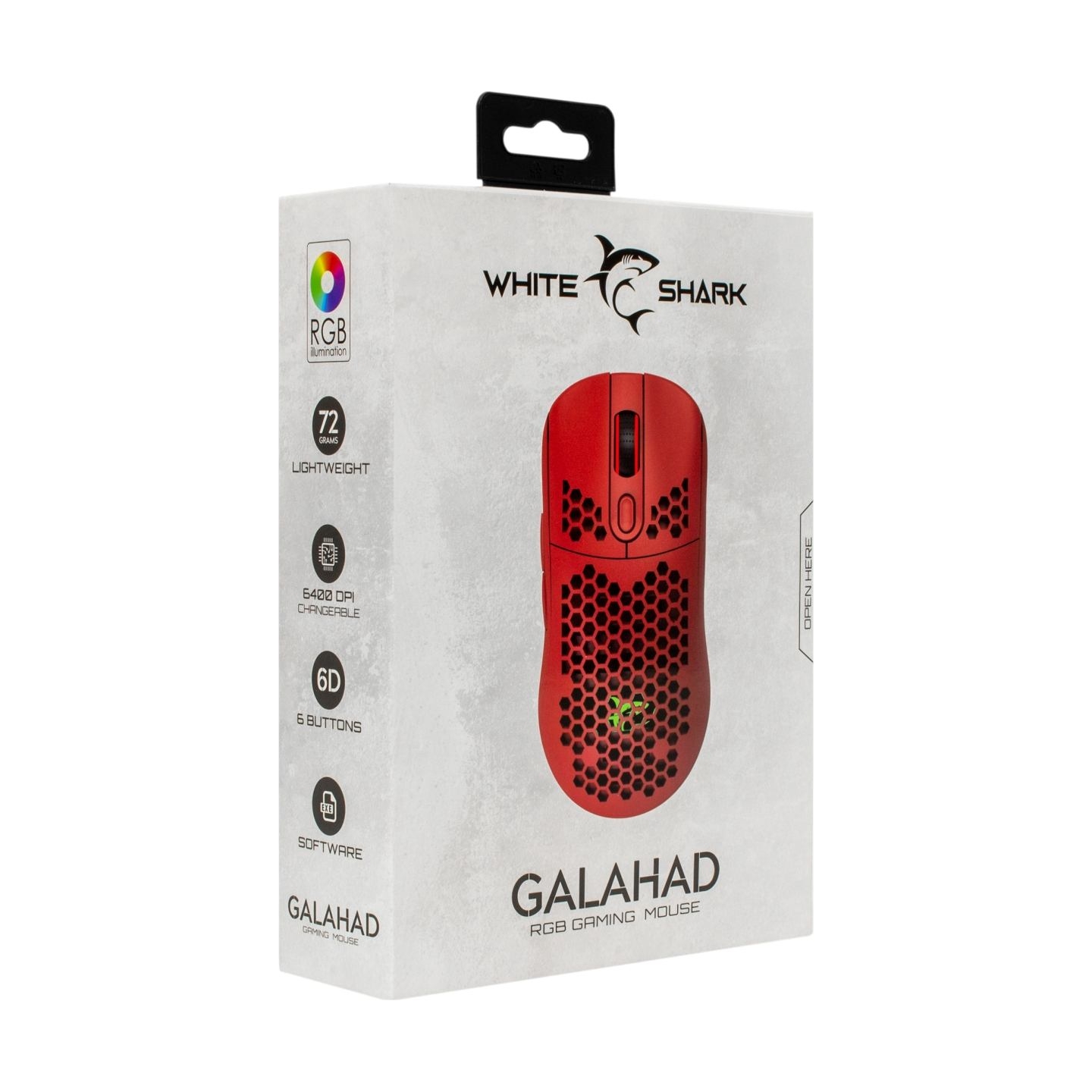 White Shark GM-5007 GALAHAD-R Gaming Mouse Red