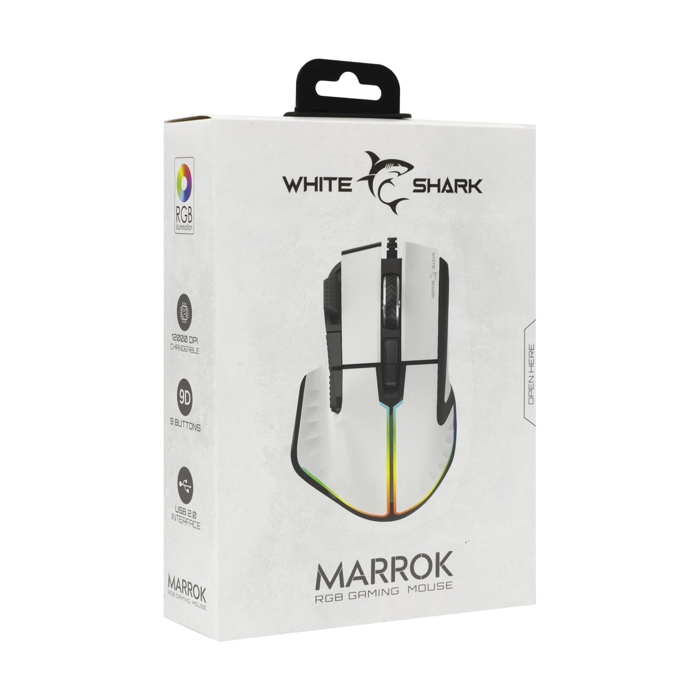 White Shark GM-9006 MARROK White RGB / 12.000 dpi