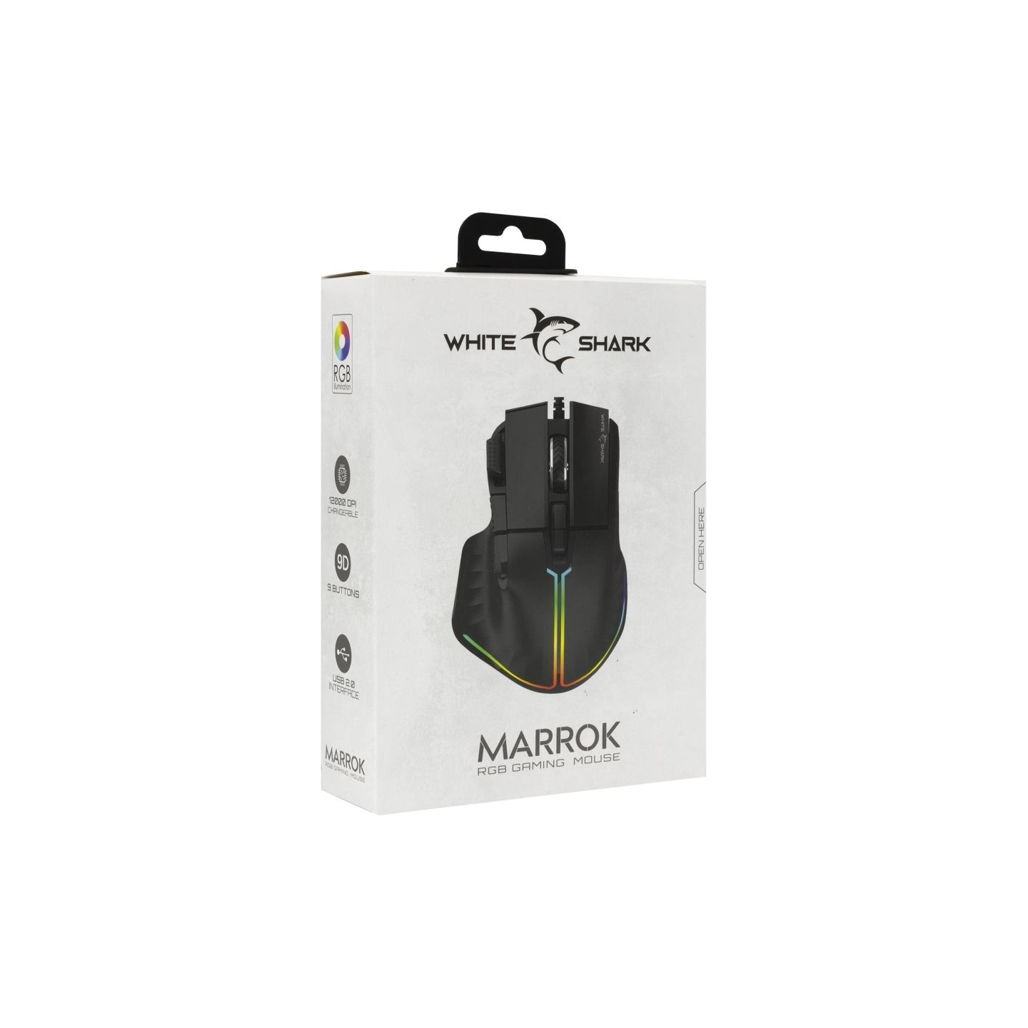 White Shark GM-9006 MARROK Black RGB / 12.000 dpi