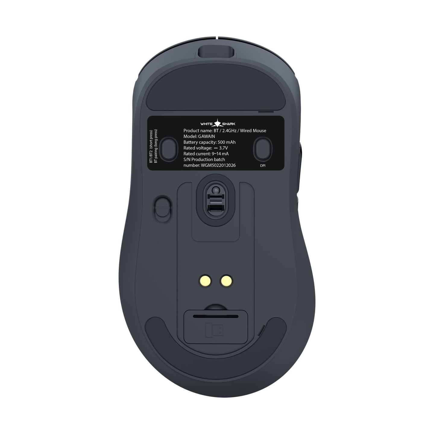 White Shark GAWAIN-B 500mAh/12000DPI/56g, Black