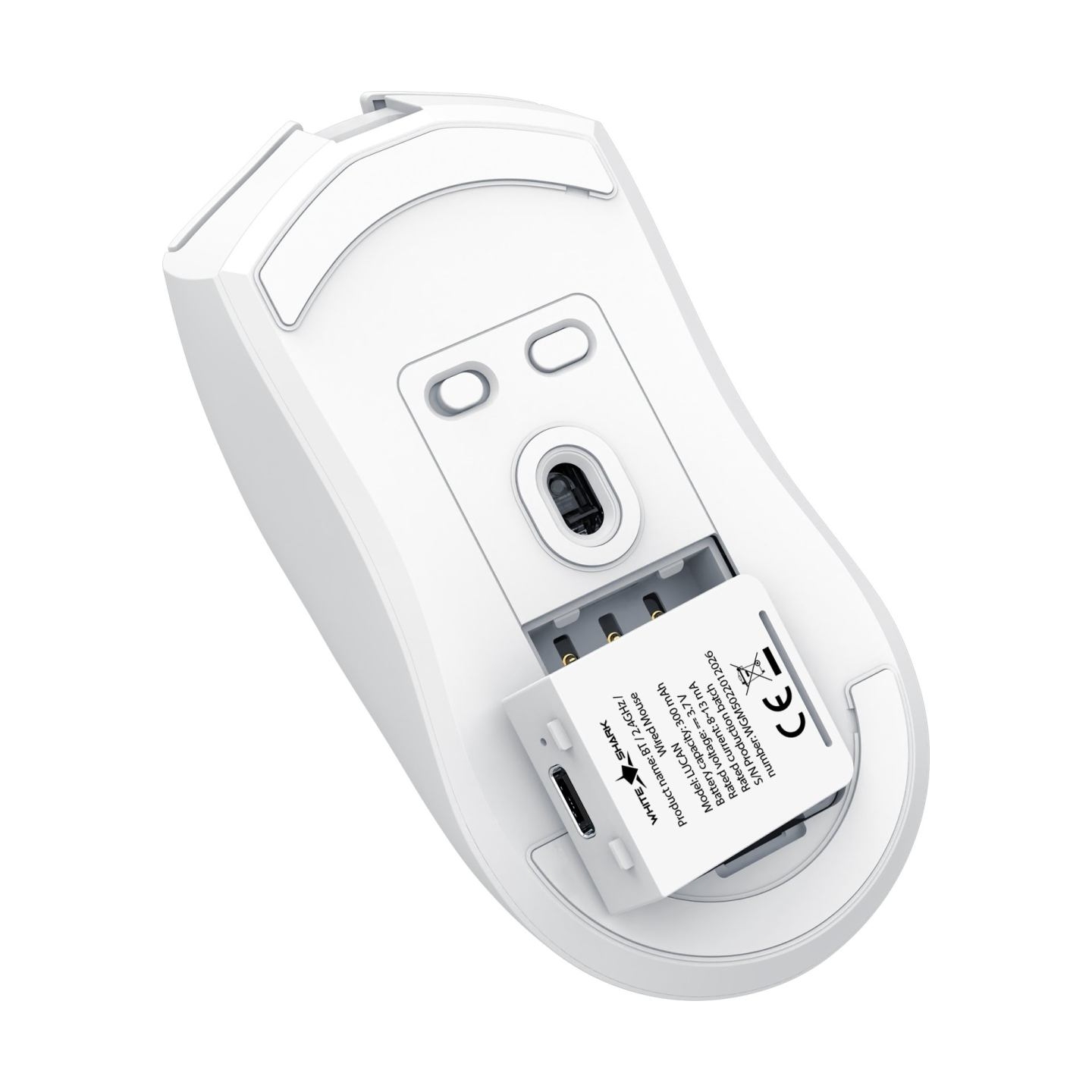White Shark LUCAN-W WGM-5022 12000 DPI Wireless Gaming Mouse, White