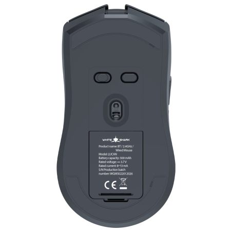 White Shark LUCAN-B WGM-5022 12000 DPI Wireless Gaming Mouse, White