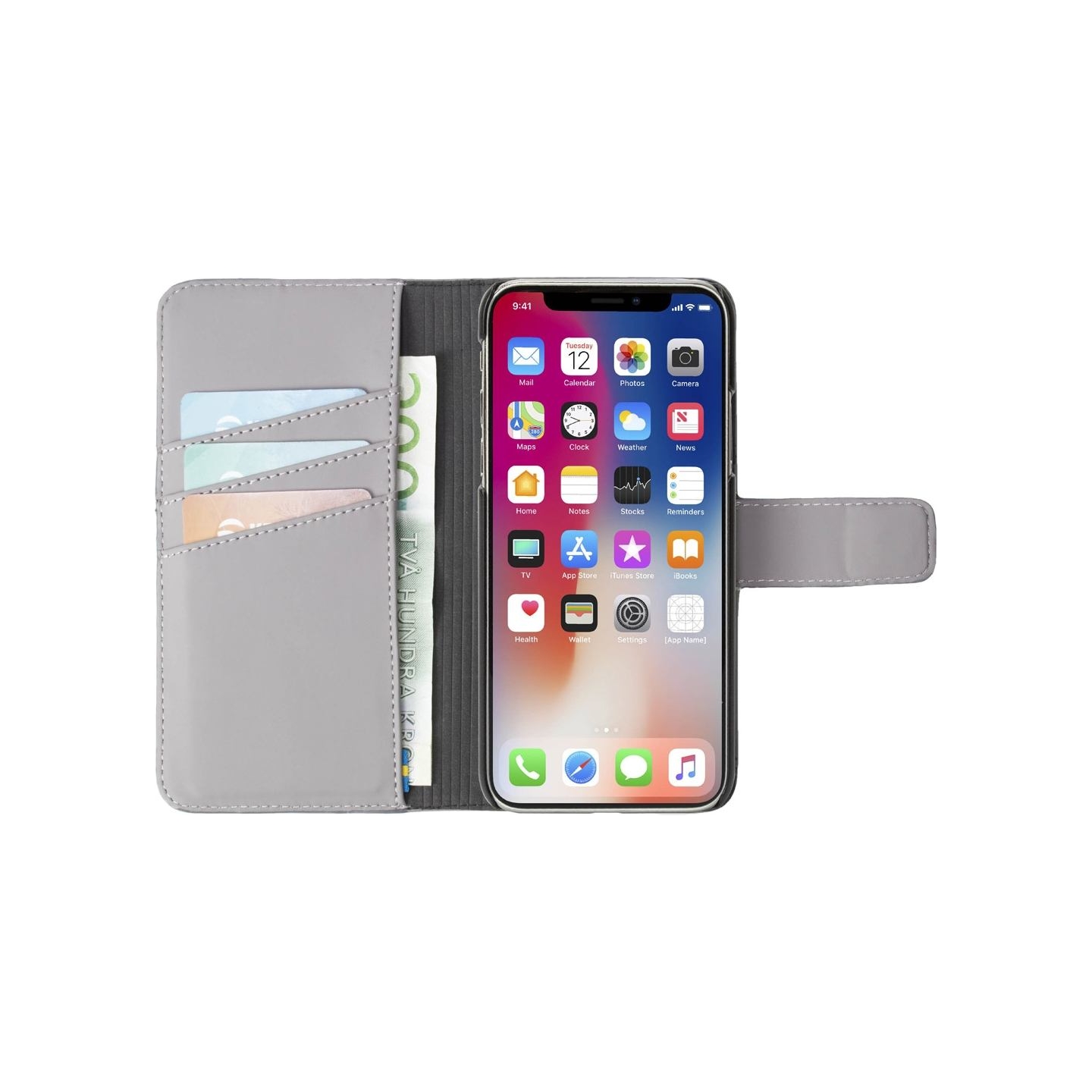 Krusell Loka FolioWallet 2in1 Apple iPhone XS Max grey