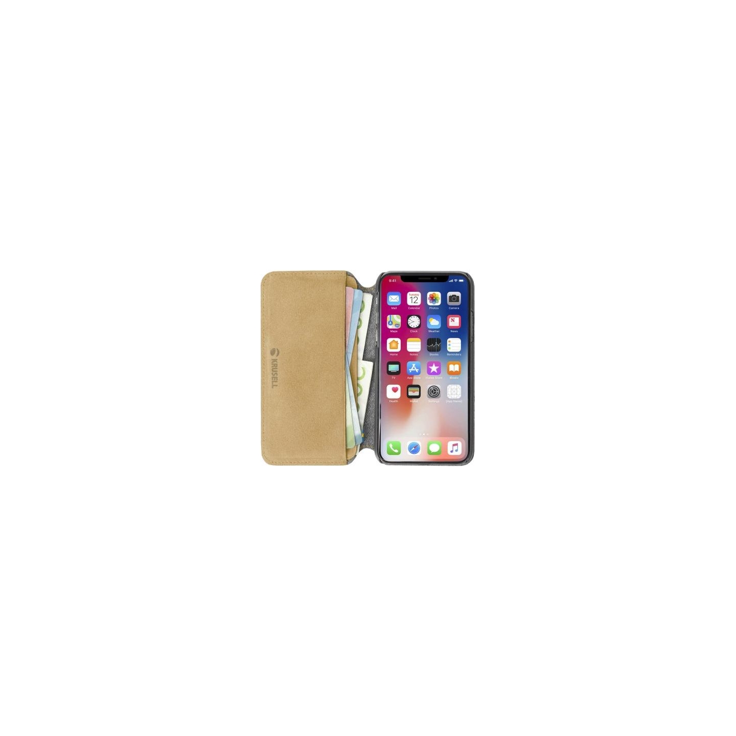 Krusell Broby 4 Card SlimWallet Apple iPhone XS cognac