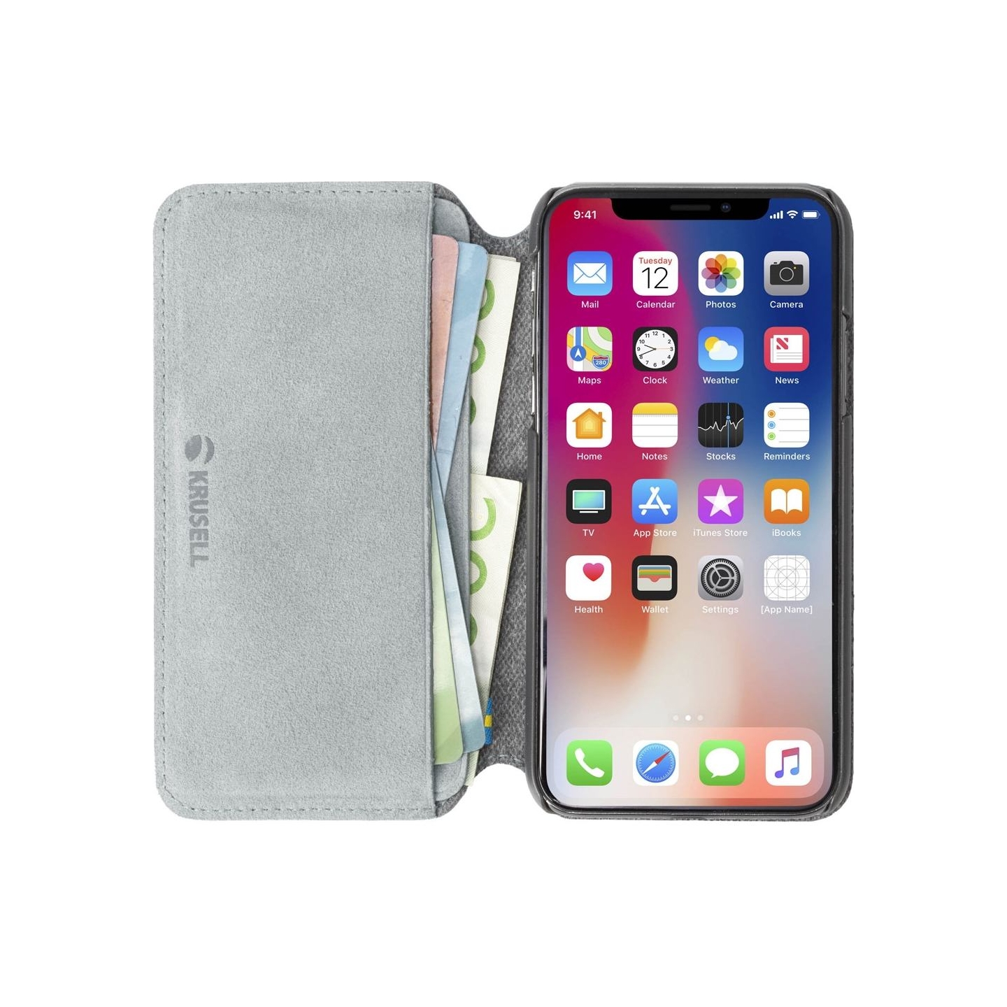 Krusell Broby 4 Card SlimWallet Apple iPhone XS Max light grey