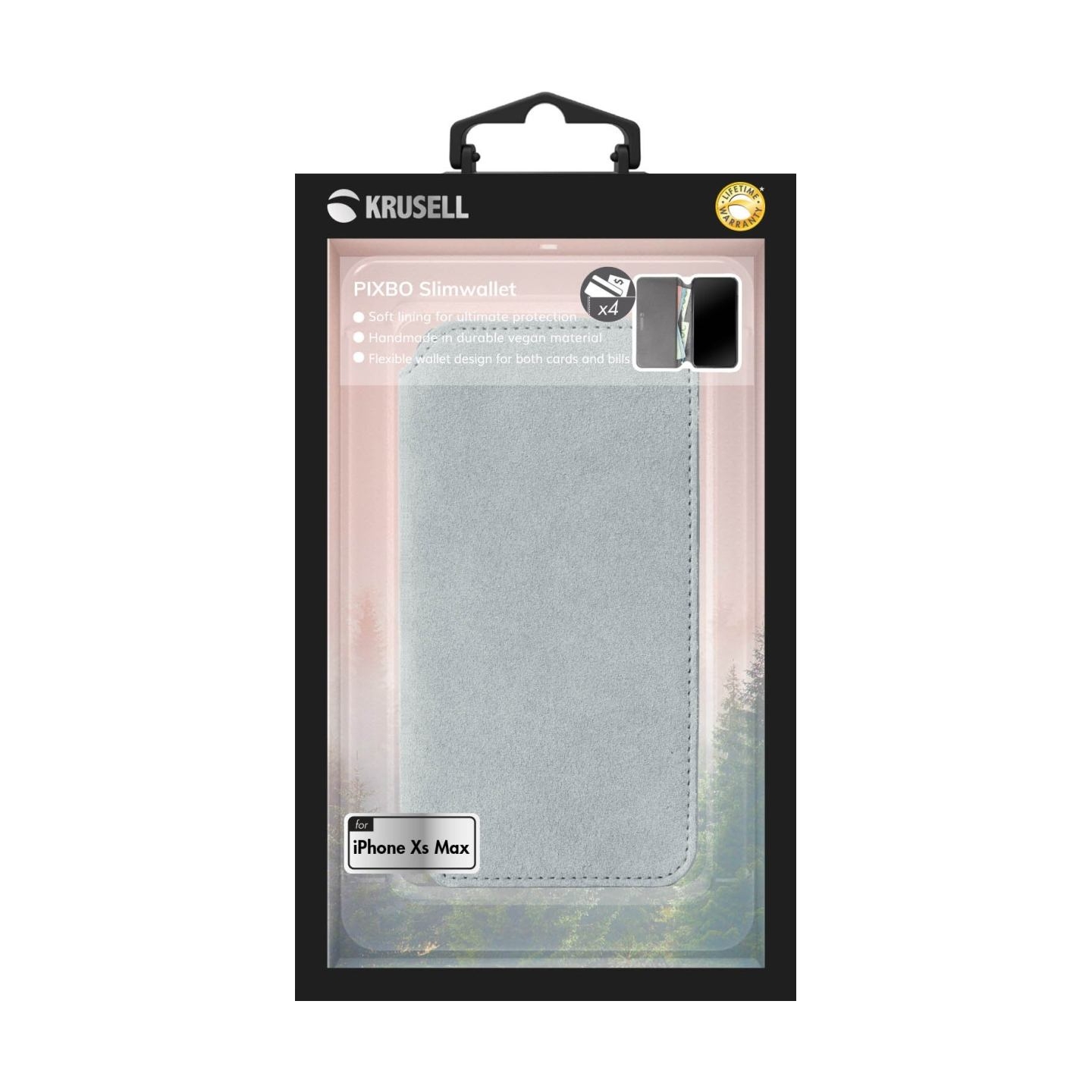 Krusell Broby 4 Card SlimWallet Apple iPhone XS Max light grey