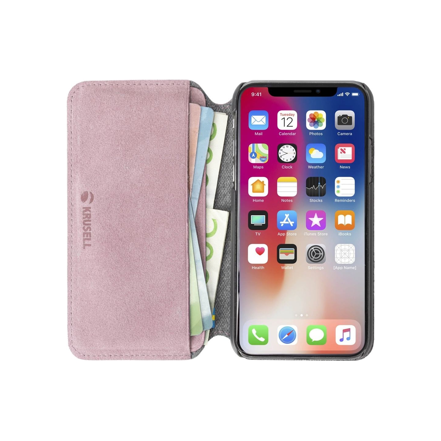 Krusell Broby 4 Card SlimWallet Apple iPhone XS Max pink