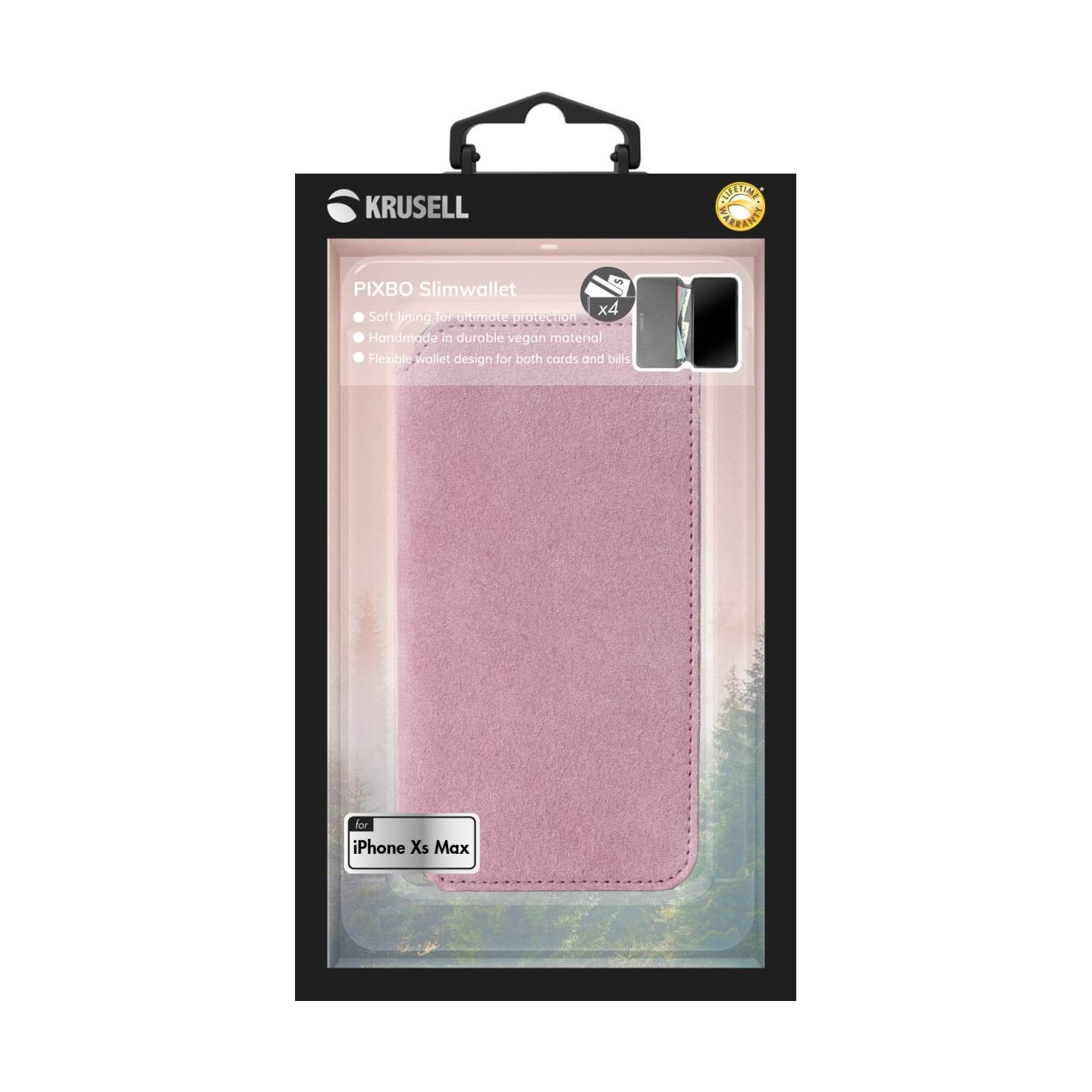 Krusell Broby 4 Card SlimWallet Apple iPhone XS Max pink