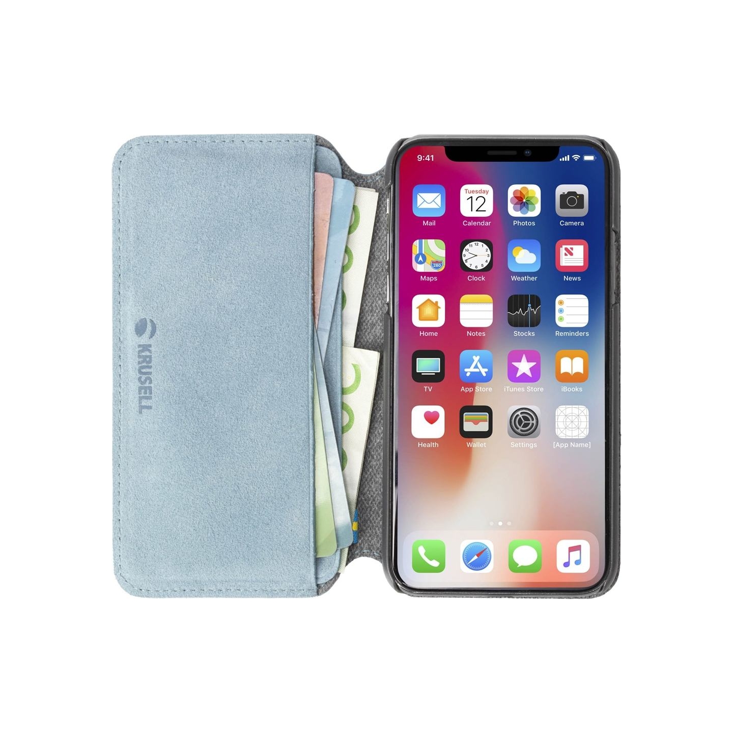 Krusell Broby 4 Card SlimWallet Apple iPhone XS Max light blue