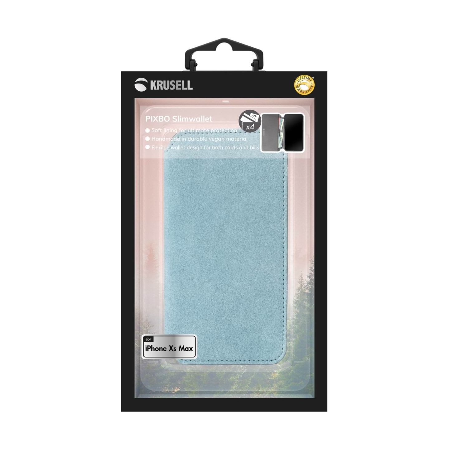 Krusell Broby 4 Card SlimWallet Apple iPhone XS Max light blue