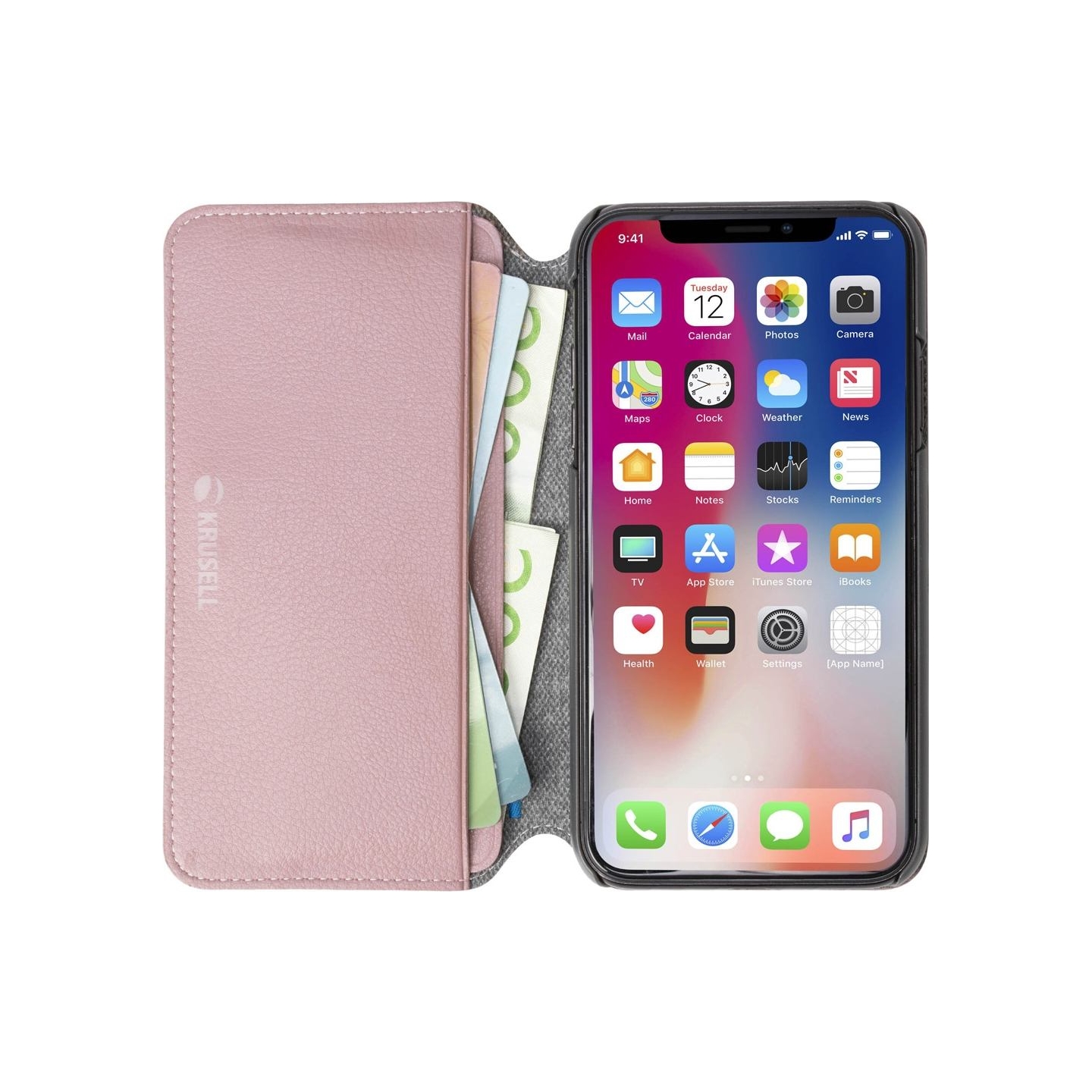 Krusell Pixbo 4 Card SlimWallet Apple iPhone XS Max rose