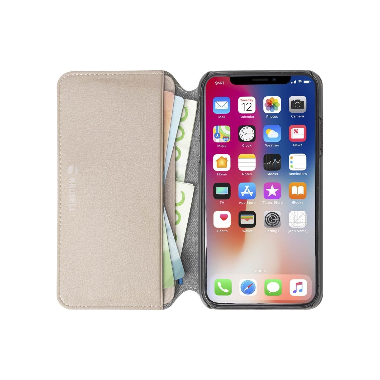 Krusell Pixbo 4 Card SlimWallet Apple iPhone XS Max beige