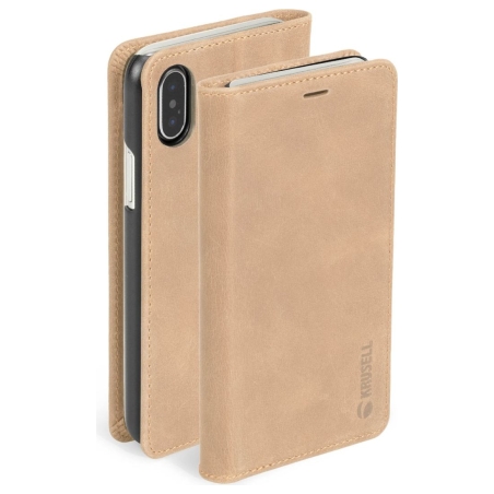 Krusell Sunne 4 Card FolioWallet Apple iPhone XS Max vintage nude