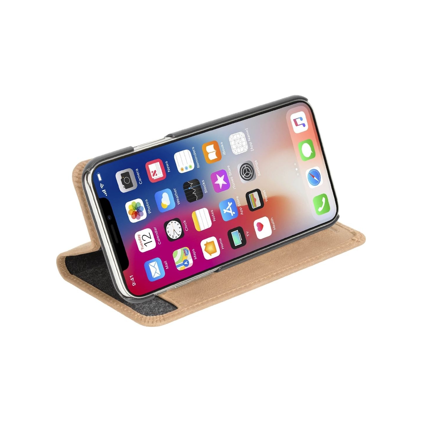 Krusell Sunne 4 Card FolioWallet Apple iPhone XS Max vintage nude