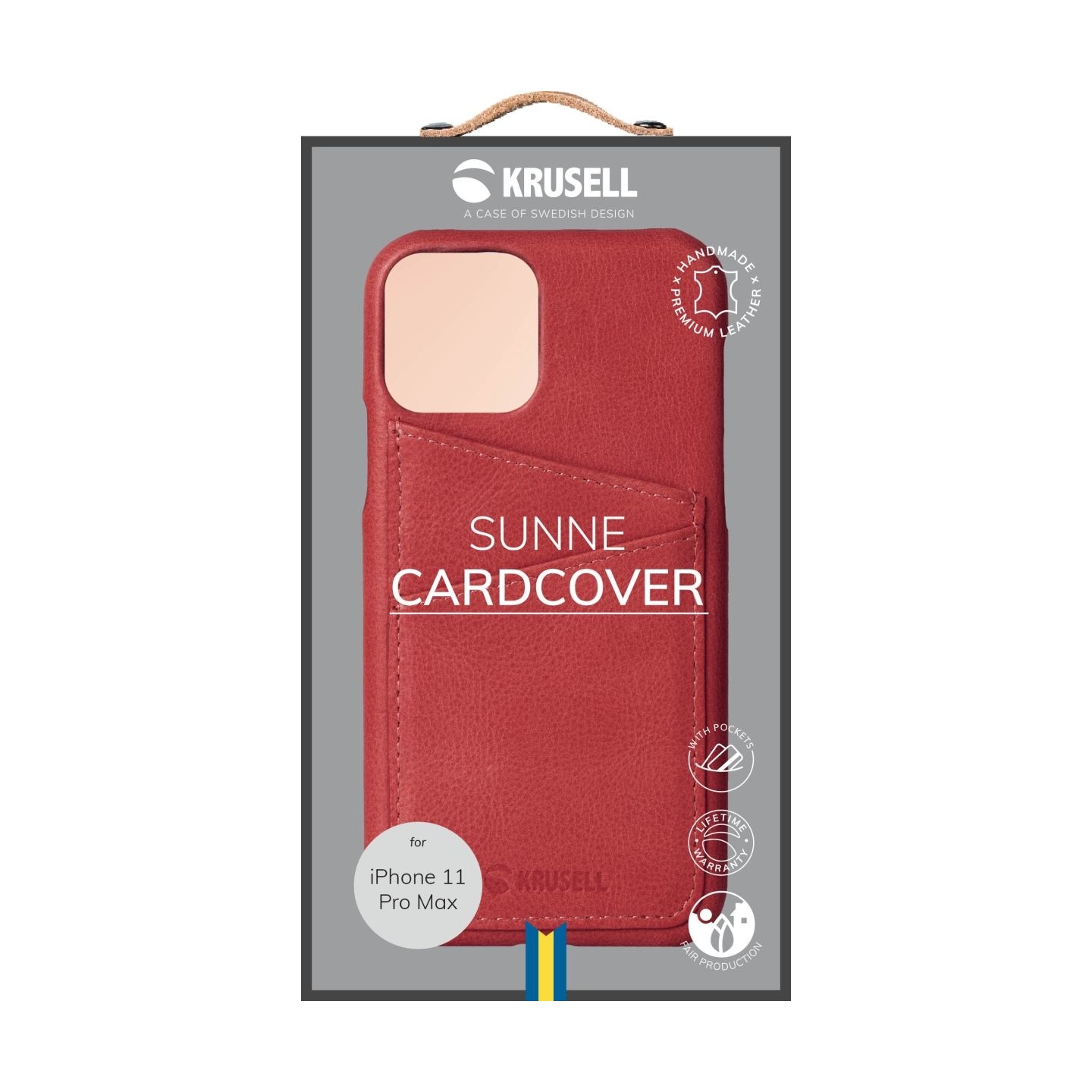 Krusell Sunne CardCover Apple iPhone 11 Pro Max vintage red (61795)
