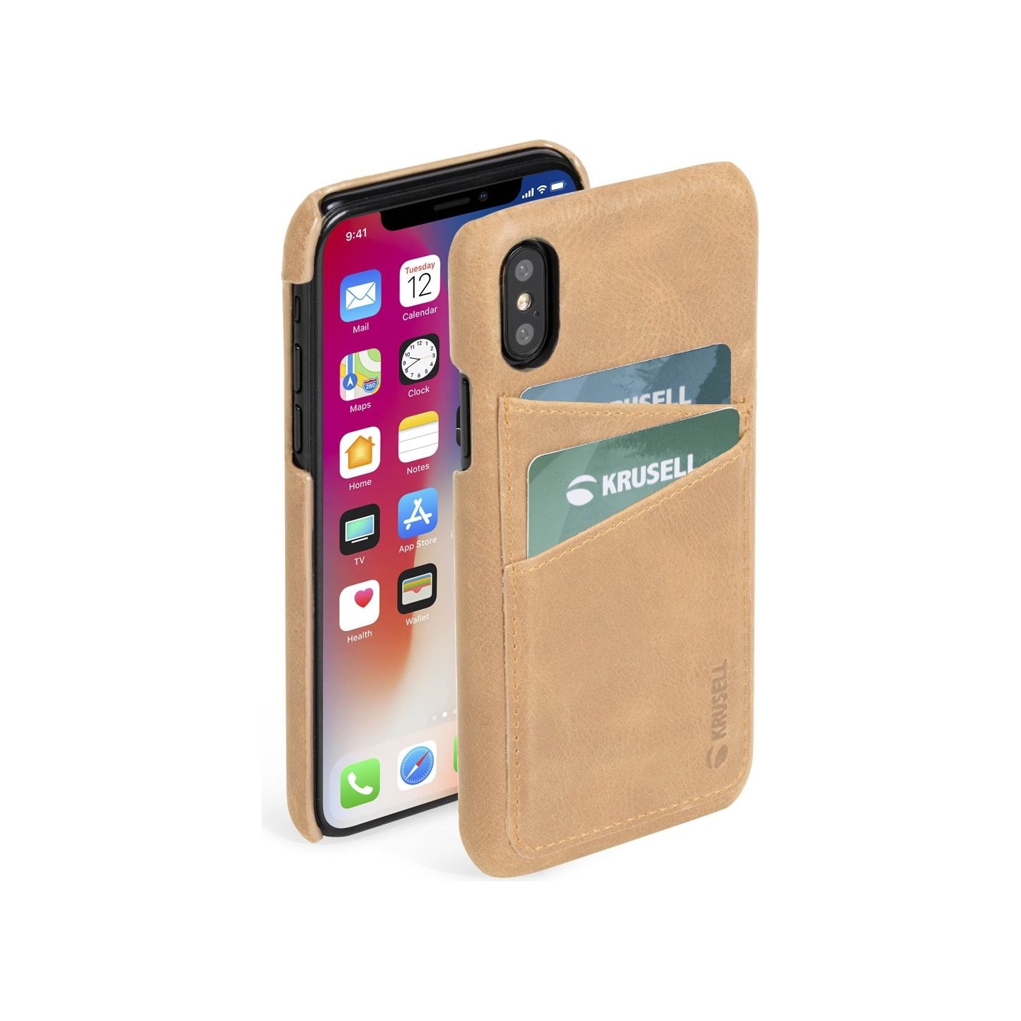 Krusell Sunne 2 Card Cover Apple iPhone XS Max vintage nude