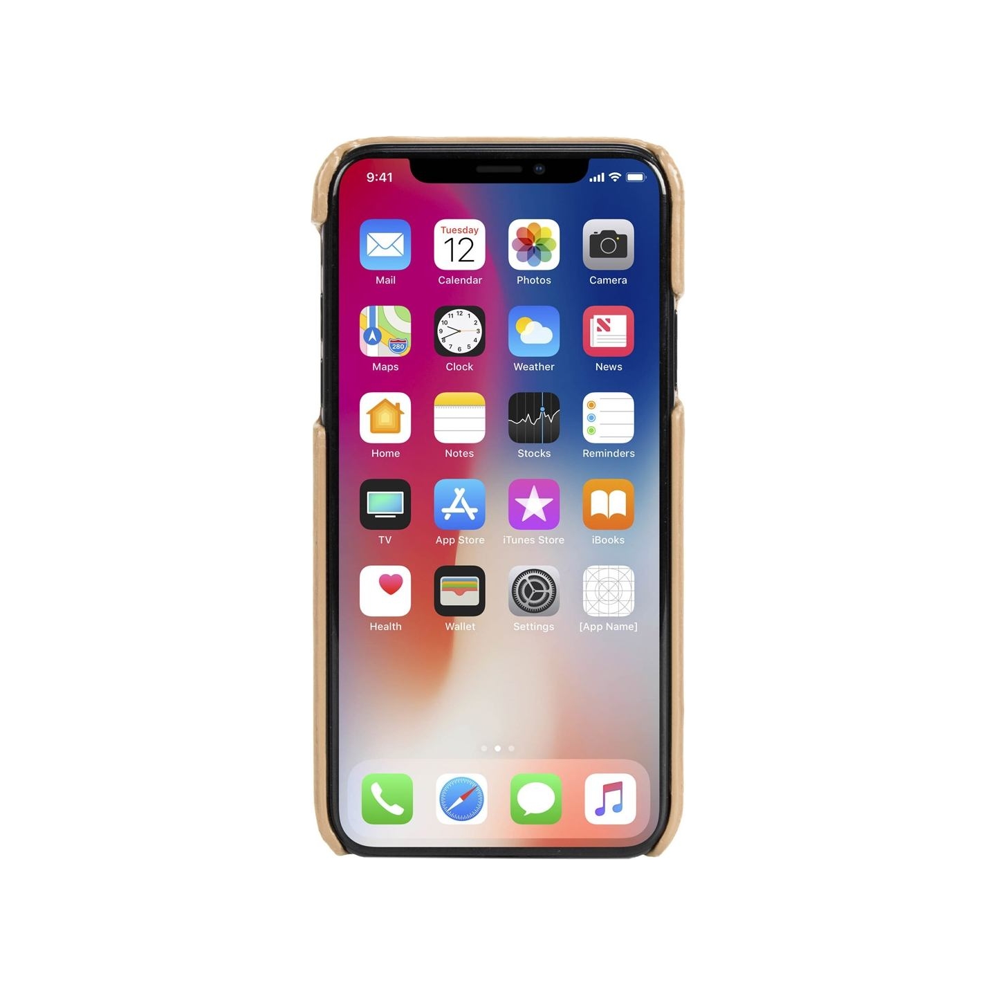 Krusell Sunne 2 Card Cover Apple iPhone XS Max vintage nude