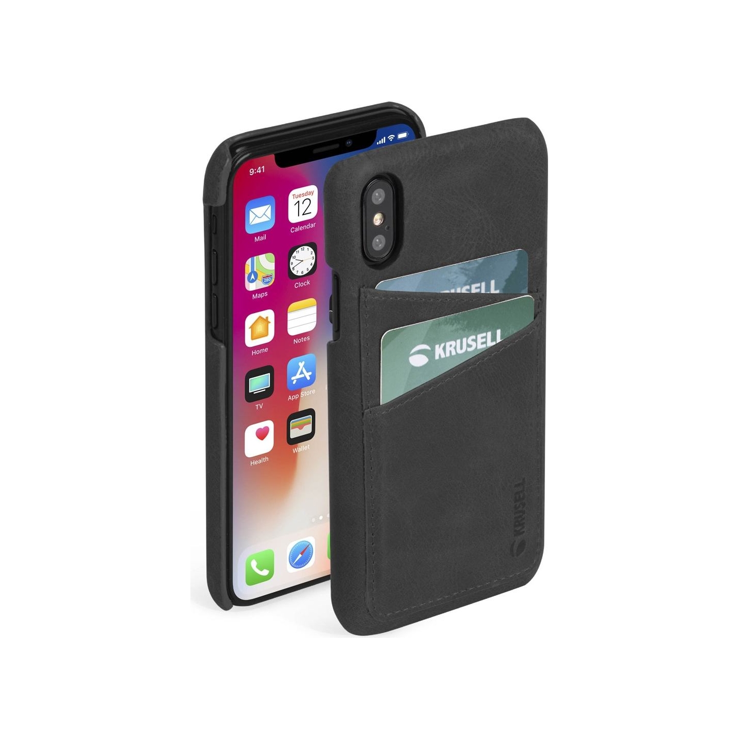 Krusell Sunne 2 Card Cover Apple iPhone XS Max vintage black