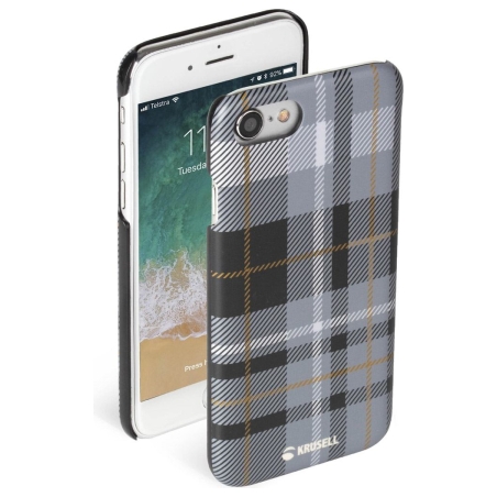 Krusell Limited Cover Apple iPhone 8/7 plaid dark grey