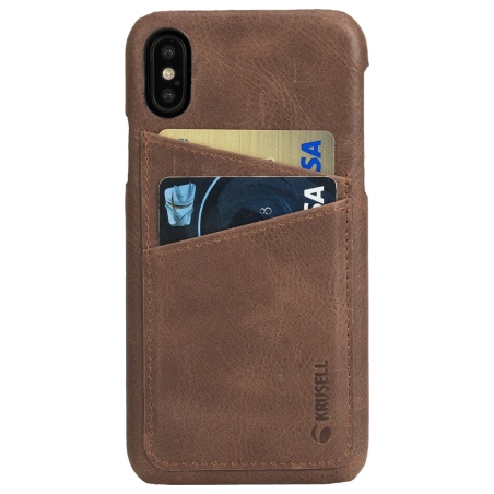 Krusell Sunne 2 Card Cover Apple iPhone X vintage cognac (61104)