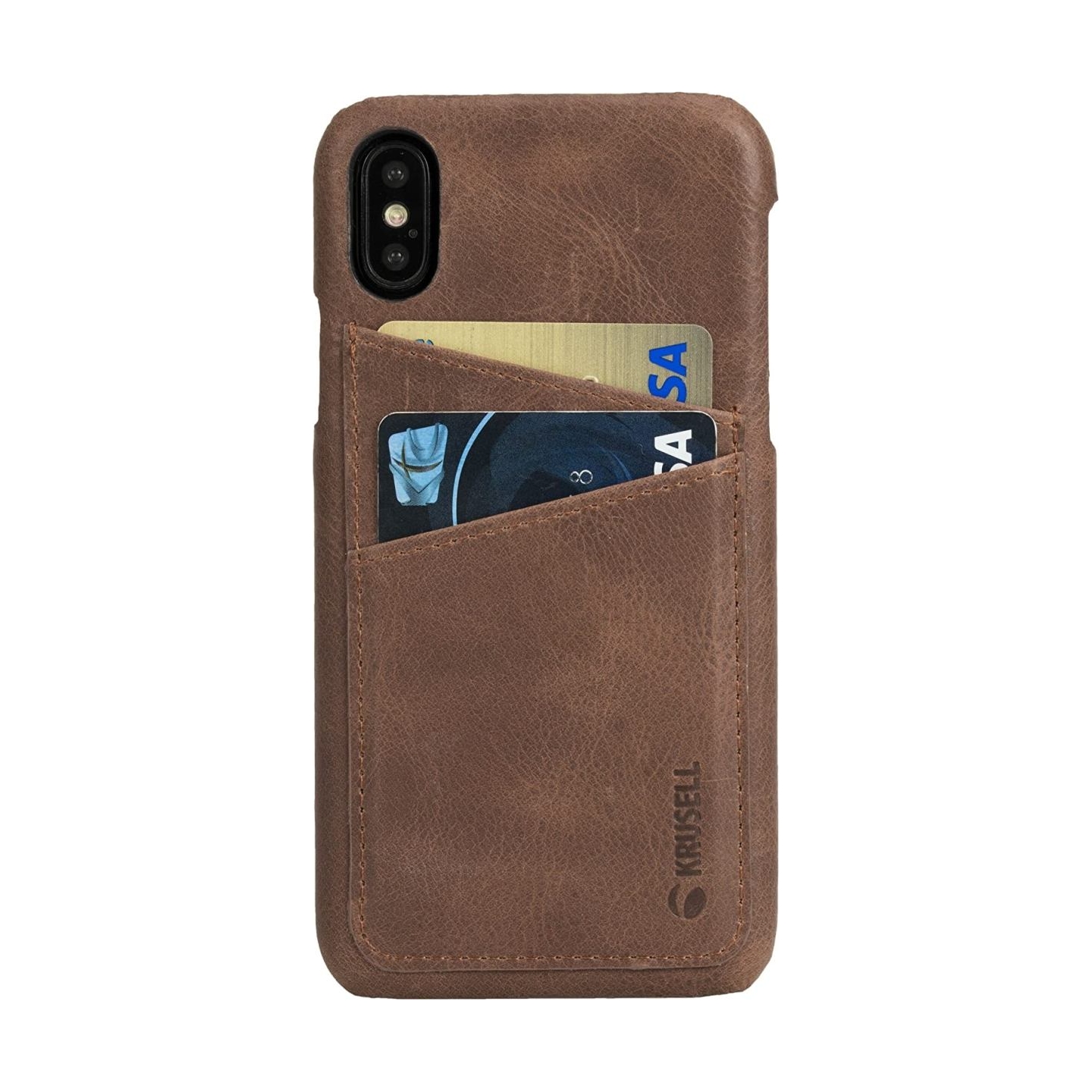 Krusell Sunne 2 Card Cover Apple iPhone X vintage cognac (61104)