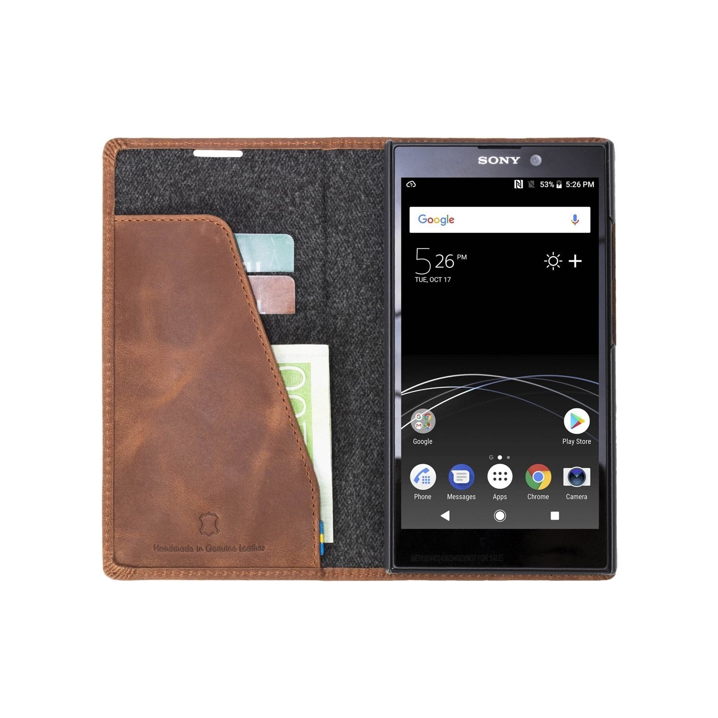 Krusell Sunne 2 Card Foliowallet Sony Xperia L2 vintage cognac