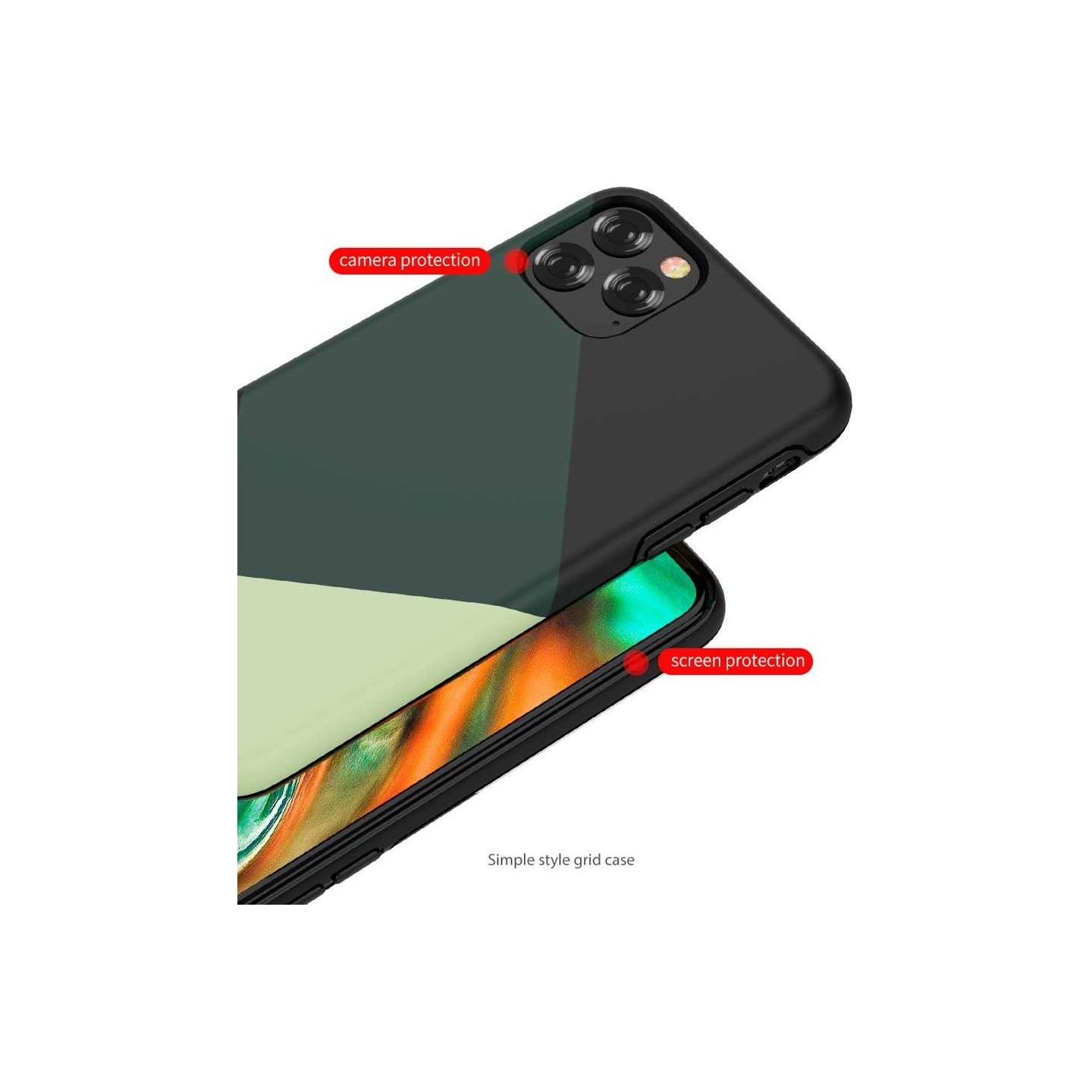 Devia simple style grid case iPhone 11 Pro Max green