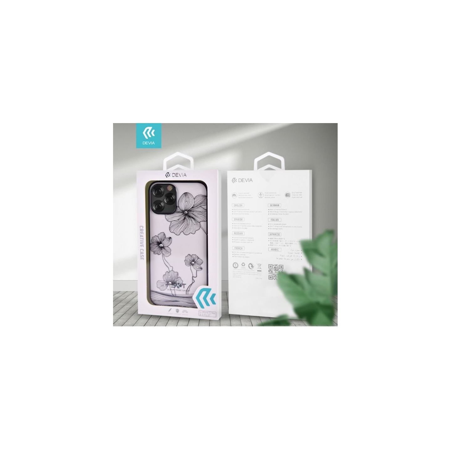 Devia Crystal Flora case iPhone 12 mini black