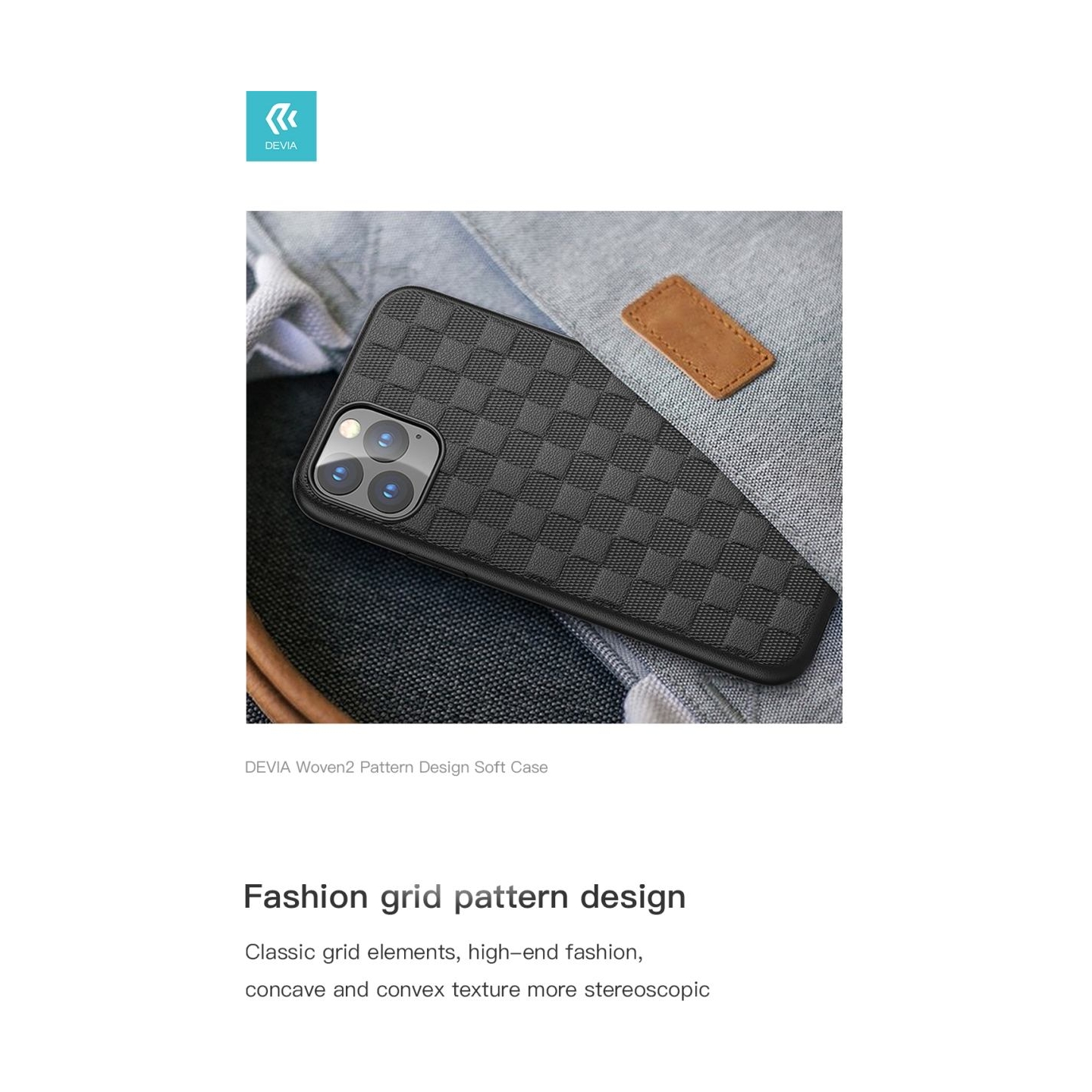 Devia Woven2 Pattern Design Soft Case iPhone 11 Pro red